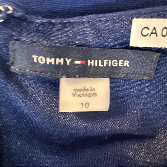 Tommy Hilfiger Adriane Dress Cap Sleeve Square Neck Dress Navy Blue Size 10 - Picture 8 of 10